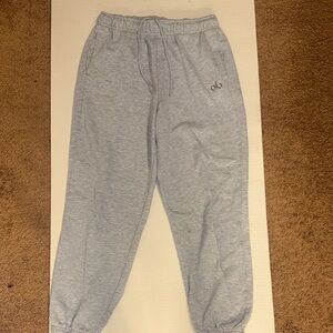 Alo Light Gray Drawstring Joggers